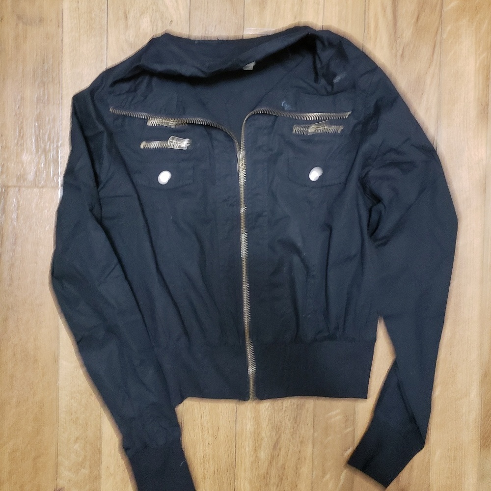 Black bomber jacket